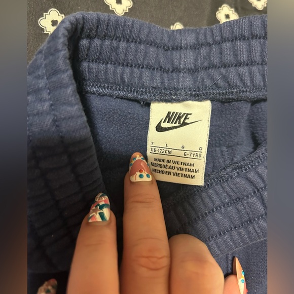 Nike Kids Blue Sweatpants& long sleeve-Size 6/7 - Picture 4 of 6